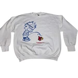 Vintage Kentucky Cardinals Crewneck Sweatshirt XL Fruit of the Loom 90s White